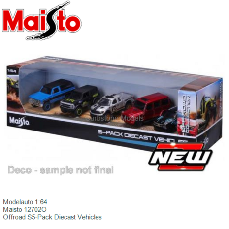 Modelauto 1:64 | Maisto 12702O | Offroad S5-Pack Diecast Vehicles