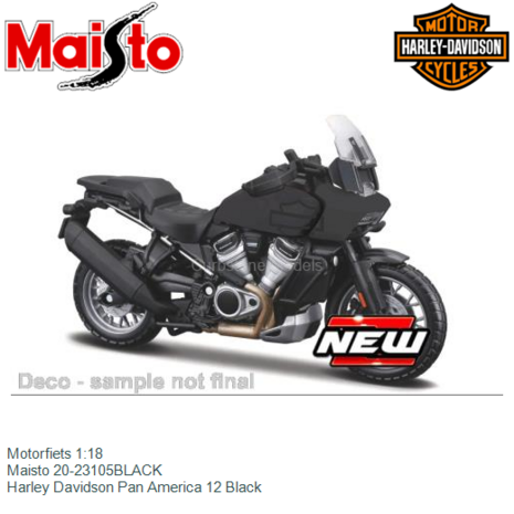 Motorfiets 1:18 | Maisto 20-23105BLACK | Harley Davidson Pan America 12 Black