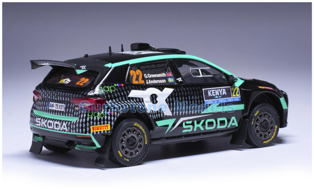 Modelauto 1:43 | IXO-Models RAM940 | Skoda Fabia Rally2 WRC | Tok Sport Racing 2024 #22 - G.Greensmith - J.Andersson