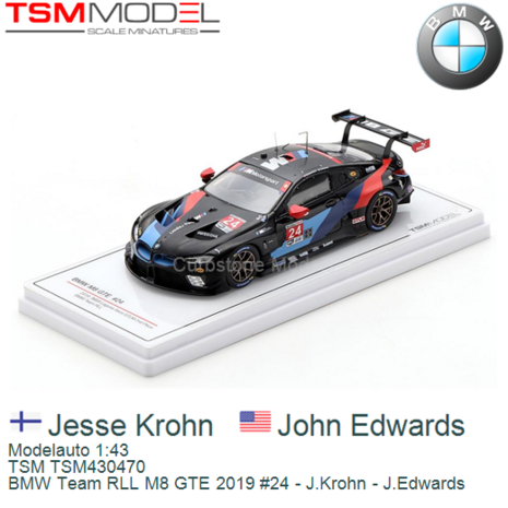 Modelauto 1:43 | TSM TSM430470 | BMW Team RLL M8 GTE 2019 #24 - J.Krohn - J.Edwards