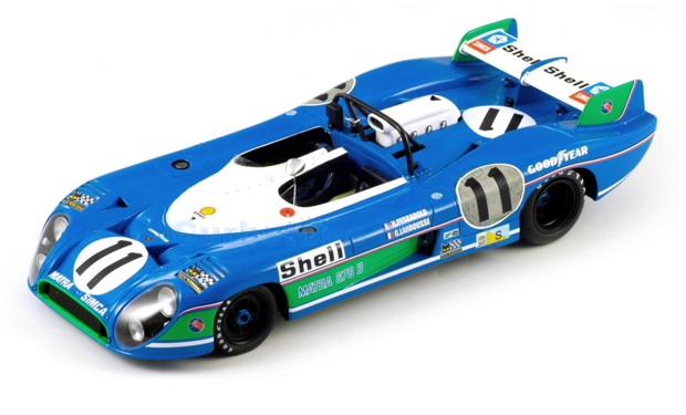 Modelauto 1:18 | Spark 18LM73 | Matra Simca Shell Simca MS670 B 1973 #11 - H.Pescarolo - G.Larrousse - H.Pescarolo