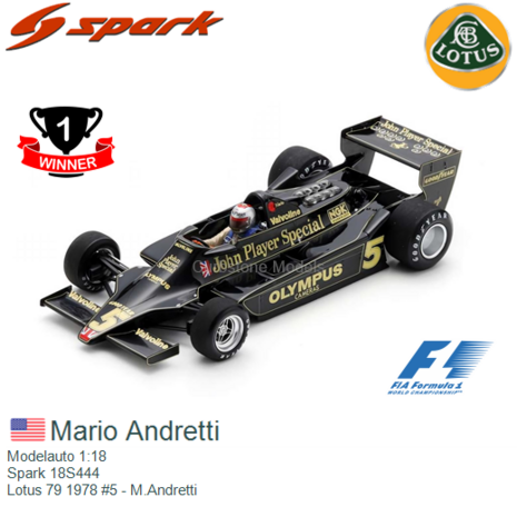 Modelauto 1:18 | Spark 18S444 | Lotus 79 1978 #5 - M.Andretti