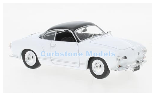 Modelauto 1:43 | IXO-Models CLC421N | Volkswagen Karmann Ghia Coupe White and black 1958