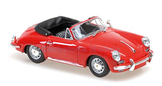 Modelauto 1:43 | Minichamps 940062331 | Porsche 356 C Cabrio Rood 1965