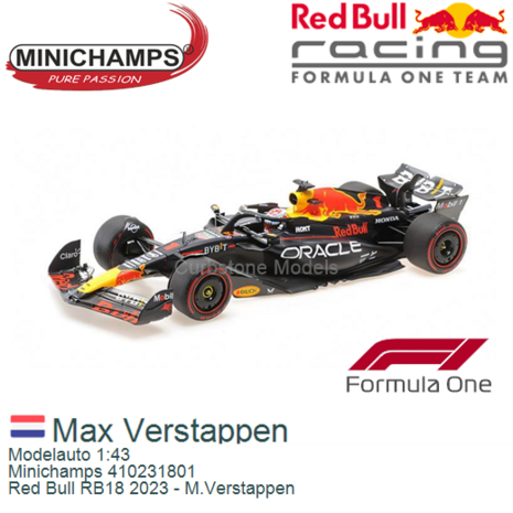 Modelauto 1:43 | Minichamps 410231801 | Red Bull RB18 2023 - M.Verstappen