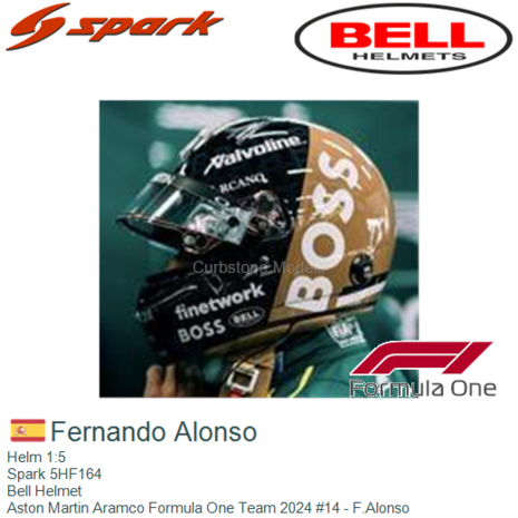 Helm 1:5 | Spark 5HF164 | Bell Helmet | Aston Martin Aramco Formula One Team 2024 #14 - F.Alonso