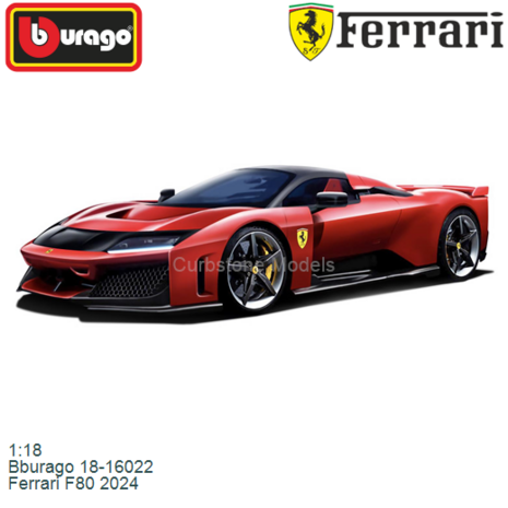 1:18 | Bburago 18-16022 | Ferrari F80 2024