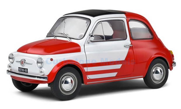 Modelauto 1:18 | Solido 1801408 | Fiat 500 Turbina Trubute Red and White 1965