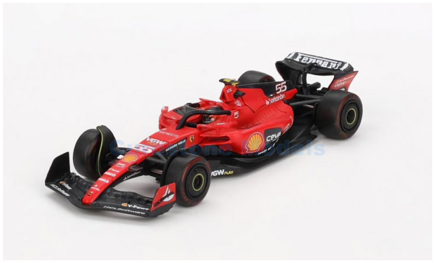 Modelauto 1:64 | BBR Models BBRFER64015 | Scuderia Ferrari SF23 2023 #55 - C.Sainz