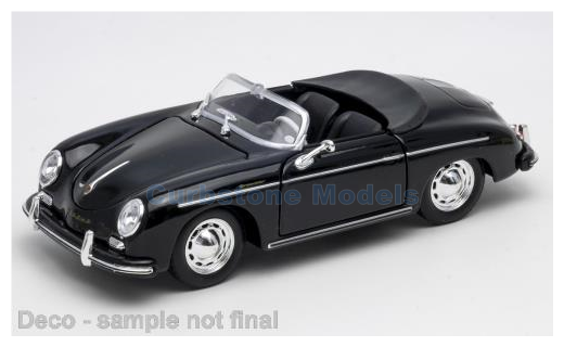 Modelauto 1:24 | Welly 24106C-W-Black | Porsche 356 A Speedster Black