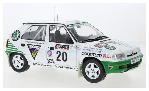 Modelauto 1:18 | IXO-Models 18RMC147.22 | Skoda Felicia Kit Car | Trigard Team Škoda 1995 #20 - S.Blomqvist - B.Melander