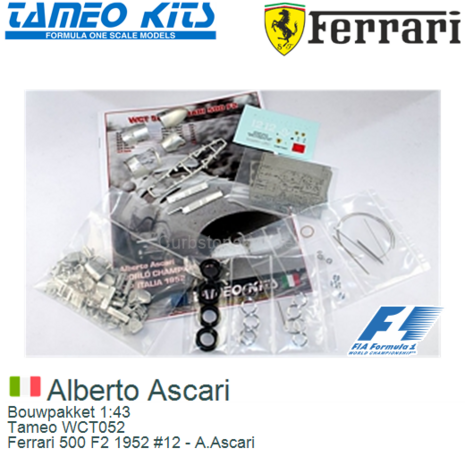 Bouwpakket 1:43 | Tameo WCT052 | Ferrari 500 F2 1952 #12 - A.Ascari