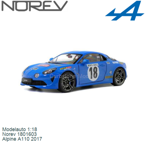 Modelauto 1:18 | Norev 1801603 | Alpine A110 2017