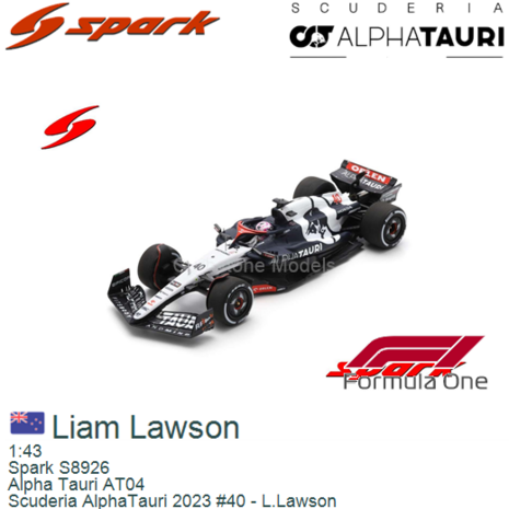 1:43 | Spark S8926 | Alpha Tauri AT04 | Scuderia AlphaTauri 2023 #40 - L.Lawson