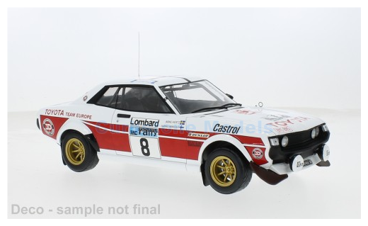 Modelauto 1:18 | IXO-Models 18RMC189A.22 | Toyota Celica 2000 GT (RA21) 1977 #8 - H.Mikkola - A.Hertz