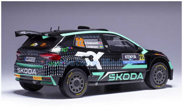 Modelauto 1:18 | IXO-Models 18rmc209 | Skoda Fabia Rally2 | TOK Sport 2024 #22 - G.Greensmith - J.Andersson