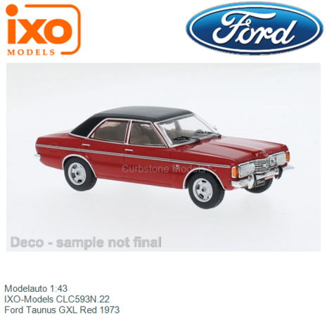 Modelauto 1:43 | IXO-Models CLC593N.22 | Ford Taunus GXL Red 1973