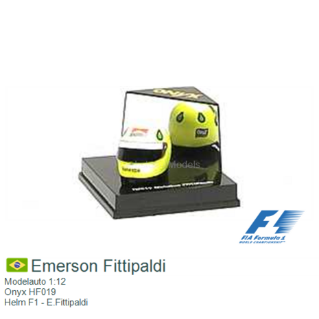 Modelauto 1:12 | Onyx HF019 | Helm F1 - E.Fittipaldi