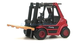 Modelauto 1:24 | Welly 0301092 | Forklift voor wegenbouw Rood