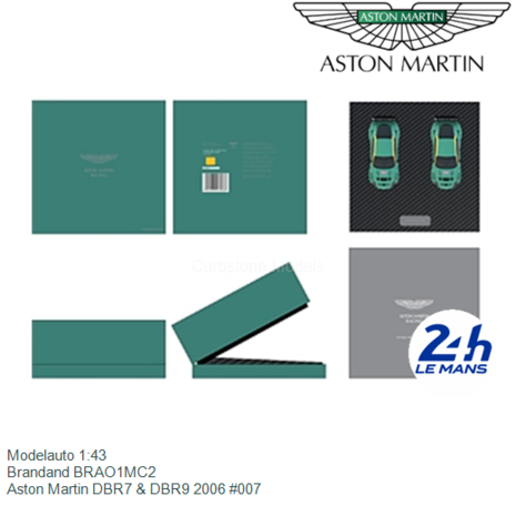 Modelauto 1:43 | Brandand BRAO1MC2 | Aston Martin DBR7 & DBR9 2006 #007