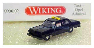 Modelauto 1:160 | Wiking 093602 | Opel Admiraal Zwart