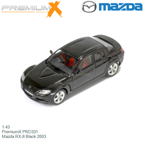 1:43 | PremiumX PRD331 | Mazda RX-8 Black 2003