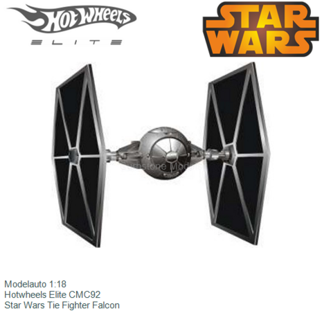 Modelauto 1:18 | Hotwheels Elite CMC92 | Star Wars Tie Fighter Falcon