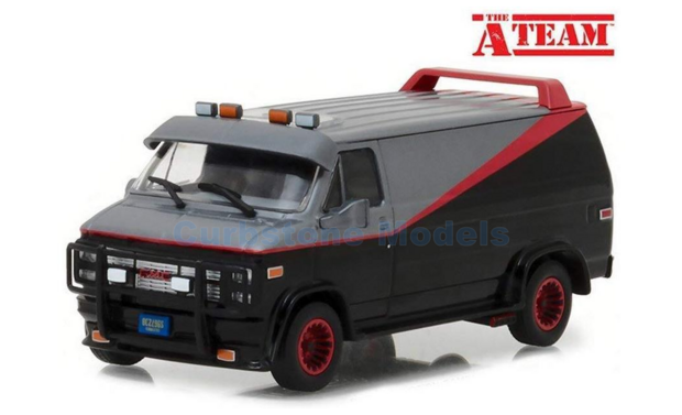 Modelauto 1:43 | Greenlight Collectibles 86515 | GMC Vandura A-Team 1983 - J.Smith - B.Baracus - T.Peck - H.Murdock