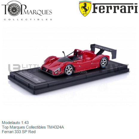 Modelauto 1:43 | Top Marques Collectibles TM4324A | Ferrari 333 SP Red