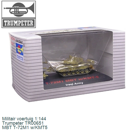 Militair voertuig 1:144 | Trumpeter TR00651 | MBT T-72M1 w/KMT5