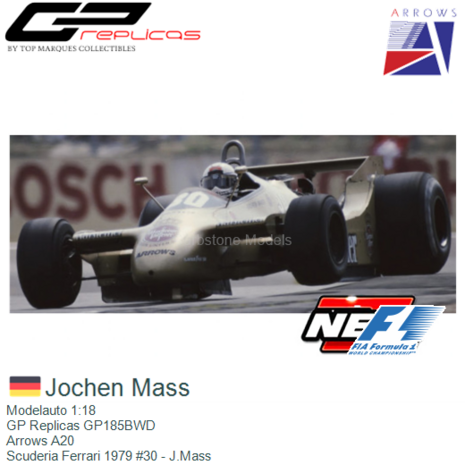 Modelauto 1:18 | GP Replicas GP185BWD | Arrows A20 | Scuderia Ferrari 1979 #30 - J.Mass