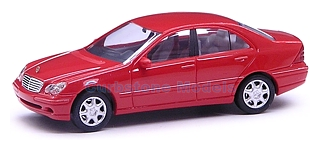 Modelauto 1:87 | Busch B66960611 | Mercedes Benz C Klasse Rood 2005