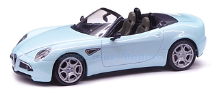 Modelauto 1:43 | M4 Modelcars 7105-B | Alfa Romeo 8 C Spider Licht Blauw 2007