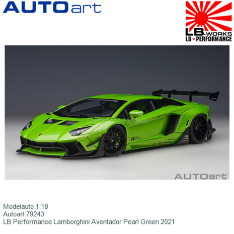 Modelauto 1:18 | Autoart 79243 | LB Performance Lamborghini Aventador Pearl Green 2021