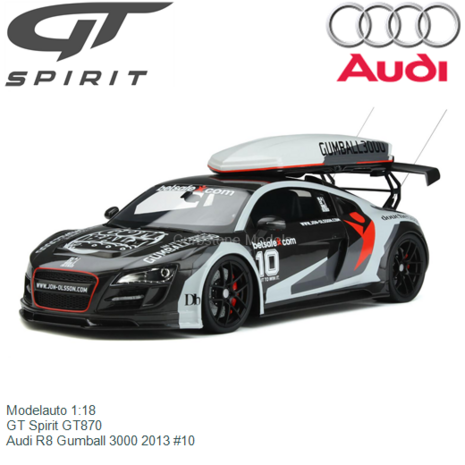 Modelauto 1:18 | GT Spirit GT870 | Audi R8 Gumball 3000 2013 #10