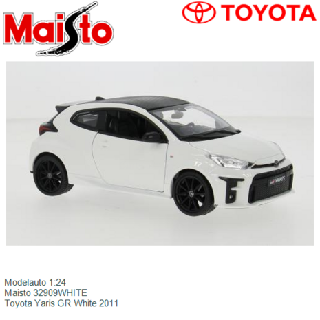 Modelauto 1:24 | Maisto 32909WHITE | Toyota Yaris GR White 2011