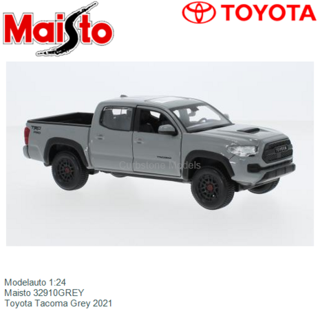 Modelauto 1:24 | Maisto 32910GREY | Toyota Tacoma Grey 2021