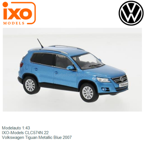 Modelauto 1:43 | IXO-Models CLC574N.22 | Volkswagen Tiguan Metallic Blue 2007