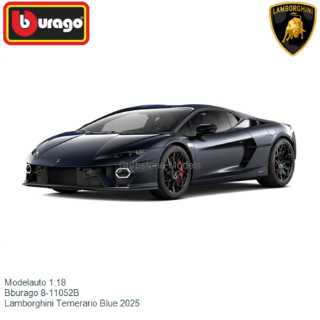 Modelauto 1:18 | Bburago 8-11052B | Lamborghini Temerario Blue 2025