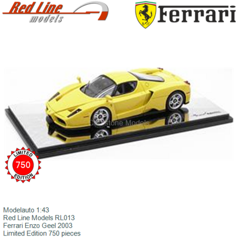 Modelauto 1:43 | Red Line Models RL013 | Ferrari Enzo Geel 2003