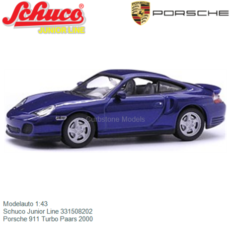 Modelauto 1:43 | Schuco Junior Line 331508202 | Porsche 911 Turbo Paars 2000