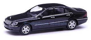 Modelauto 1:87 | Wiking B66961344 | Mercedes Benz S Klasse Zwart 2004