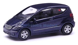 Modelauto 1:87 | Wiking B66961362 | Mercedes Benz A Klasse Blauw metallic 2004