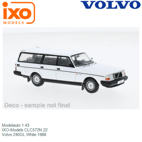 Modelauto 1:43 | IXO-Models CLC572N.22 | Volvo 240GL White 1988