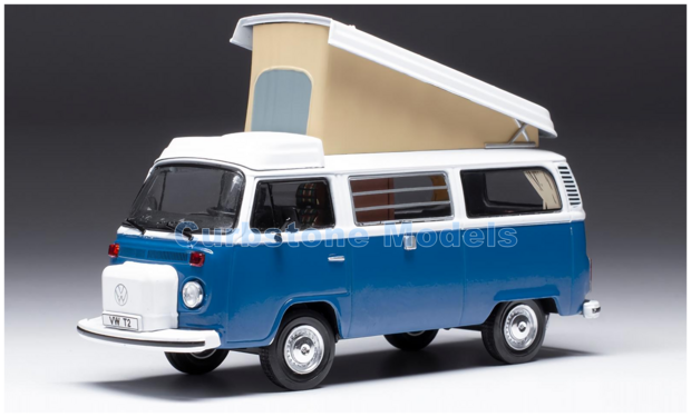 Modelauto 1:43 | IXO-Models CLC502N.22 | Volkswagen Transporter T2 Westfalia Blue and White 1978