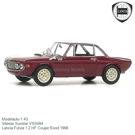 Modelauto 1:43 | Vitesse Sunstar VSS094 | Lancia Fulvia 1.2 HF Coupe Rood 1966