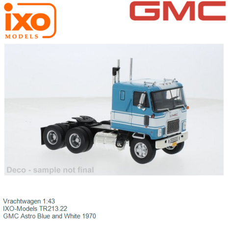 Vrachtwagen 1:43 | IXO-Models TR213.22 | GMC Astro Blue and White 1970