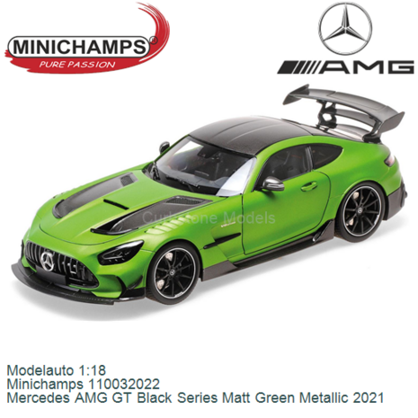 Modelauto 1:18 | Minichamps 110032022 | Mercedes AMG GT Black Series Matt Green Metallic 2021