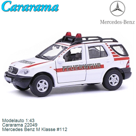 Modelauto 1:43 | Cararama 22049 | Mercedes Benz M Klasse #112