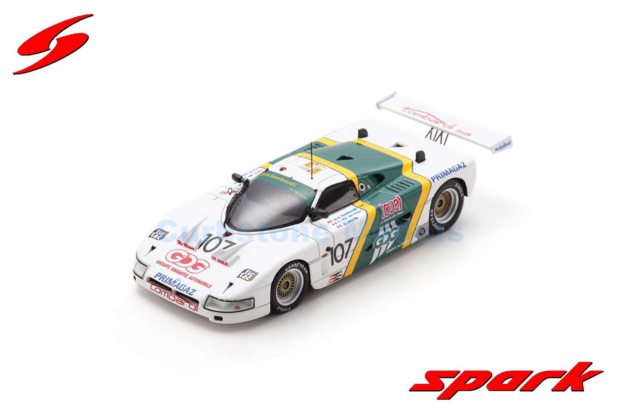 Modelauto 1:43 | Spark S6816 | Spice SE87C 1990 #107 - P.Lombardi - D.Morin - F.de Lesseps